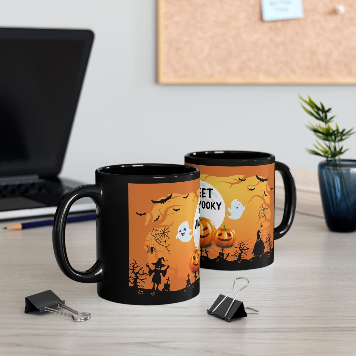 Coffee Mug Pumpkin Design Halloween