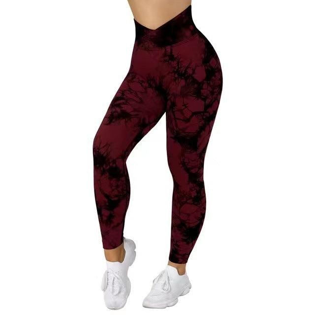 Seamless Tie Dye Leggings Women Yoga Pants - Mugs and Threads