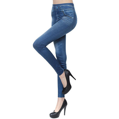 High-Waisted Denim Jeggings – Stretchy, Stylish & Comfortable - Mugs and Threads 