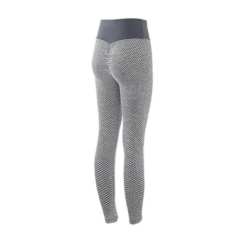 Women's Seamless High-Waist Plaid Yoga Gym Leggings - Mugs and Threads 