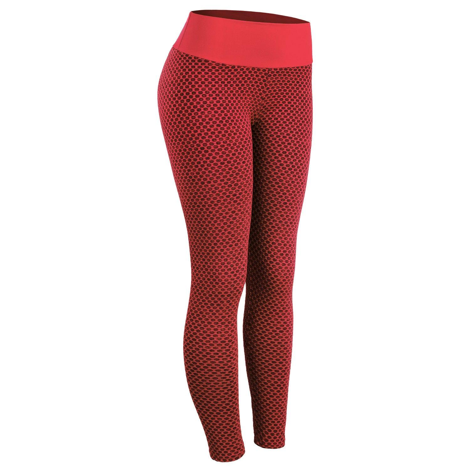 Women's Seamless High-Waist Plaid Yoga Gym Leggings - Mugs and Threads 