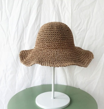 Women's Foldable Straw Sun Hat – Beach & Holiday Essential - Mugs and Threads 