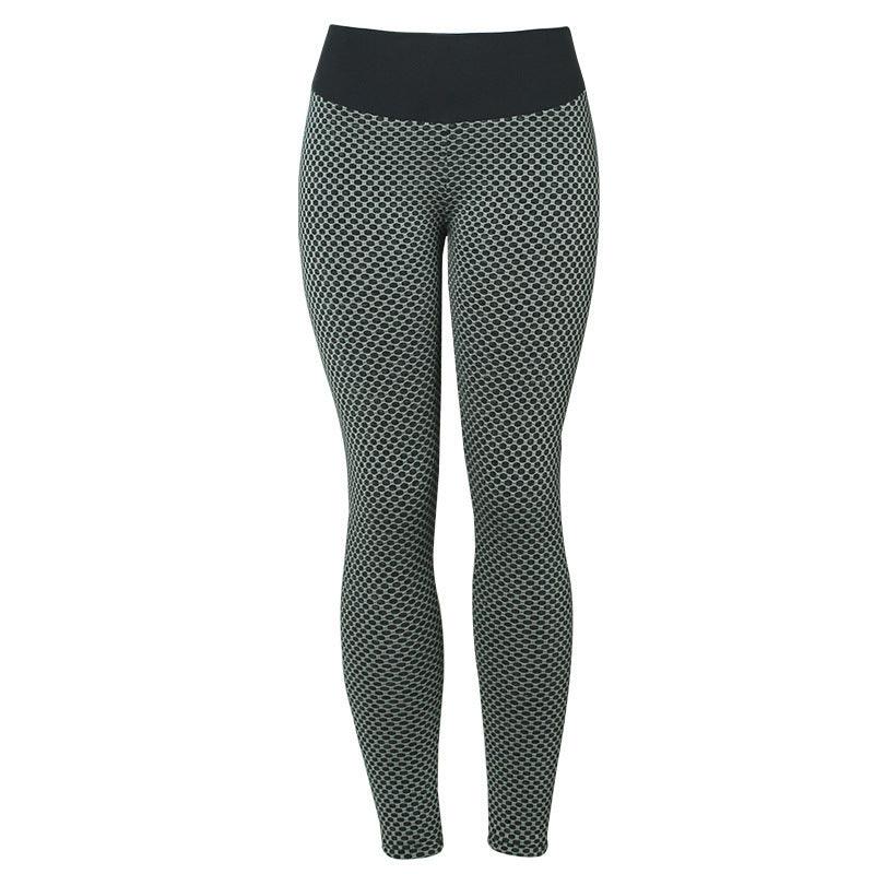 Women's Seamless High-Waist Plaid Yoga Gym Leggings - Mugs and Threads 