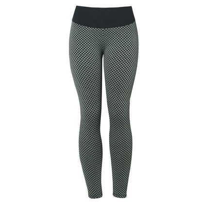 Women's Seamless High-Waist Plaid Yoga Gym Leggings - Mugs and Threads 
