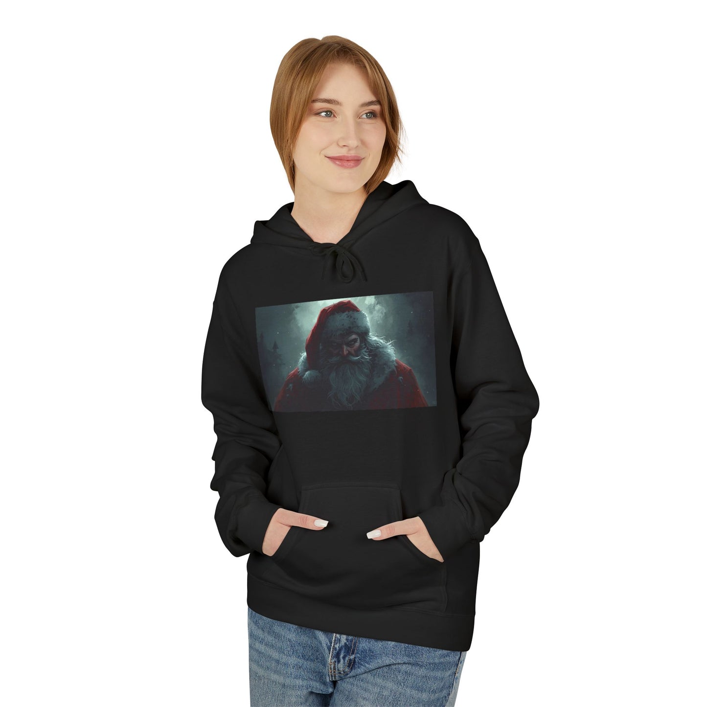 Dark Santa Clause Fleece Hoodie