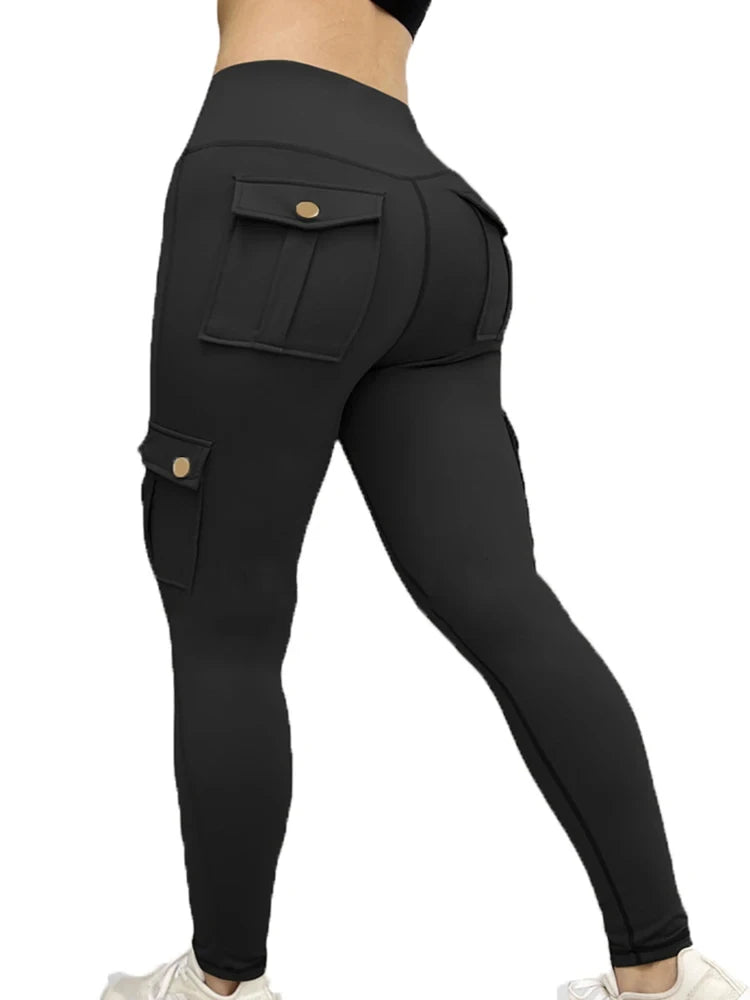 High-Waist Gym Leggings with Pockets – Stretchy, Stylish & Comfortable - Mugs and Threads 