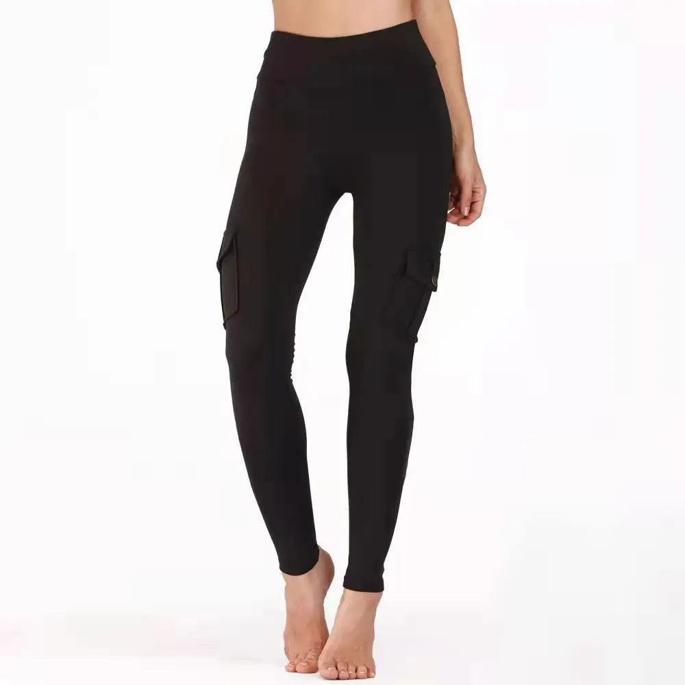 High-Waist Gym Leggings with Pockets – Stretchy, Stylish & Comfortable - Mugs and Threads 