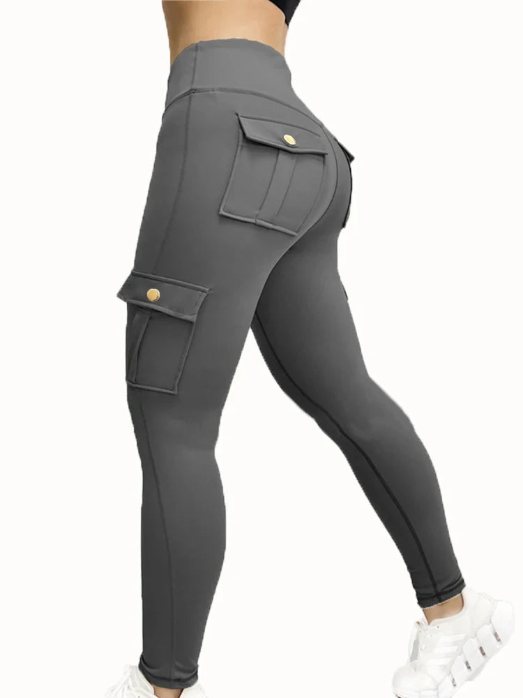 High-Waist Gym Leggings with Pockets – Stretchy, Stylish & Comfortable - Mugs and Threads 