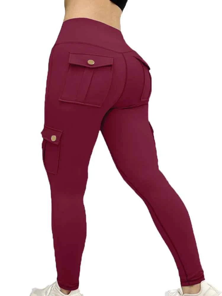 High-Waist Gym Leggings with Pockets – Stretchy, Stylish & Comfortable - Mugs and Threads 